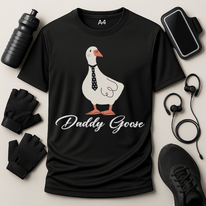 Silly Daddy Goose And Silly Mama Goose Matching Goose Family Cooling Performance Crew T-Shirt