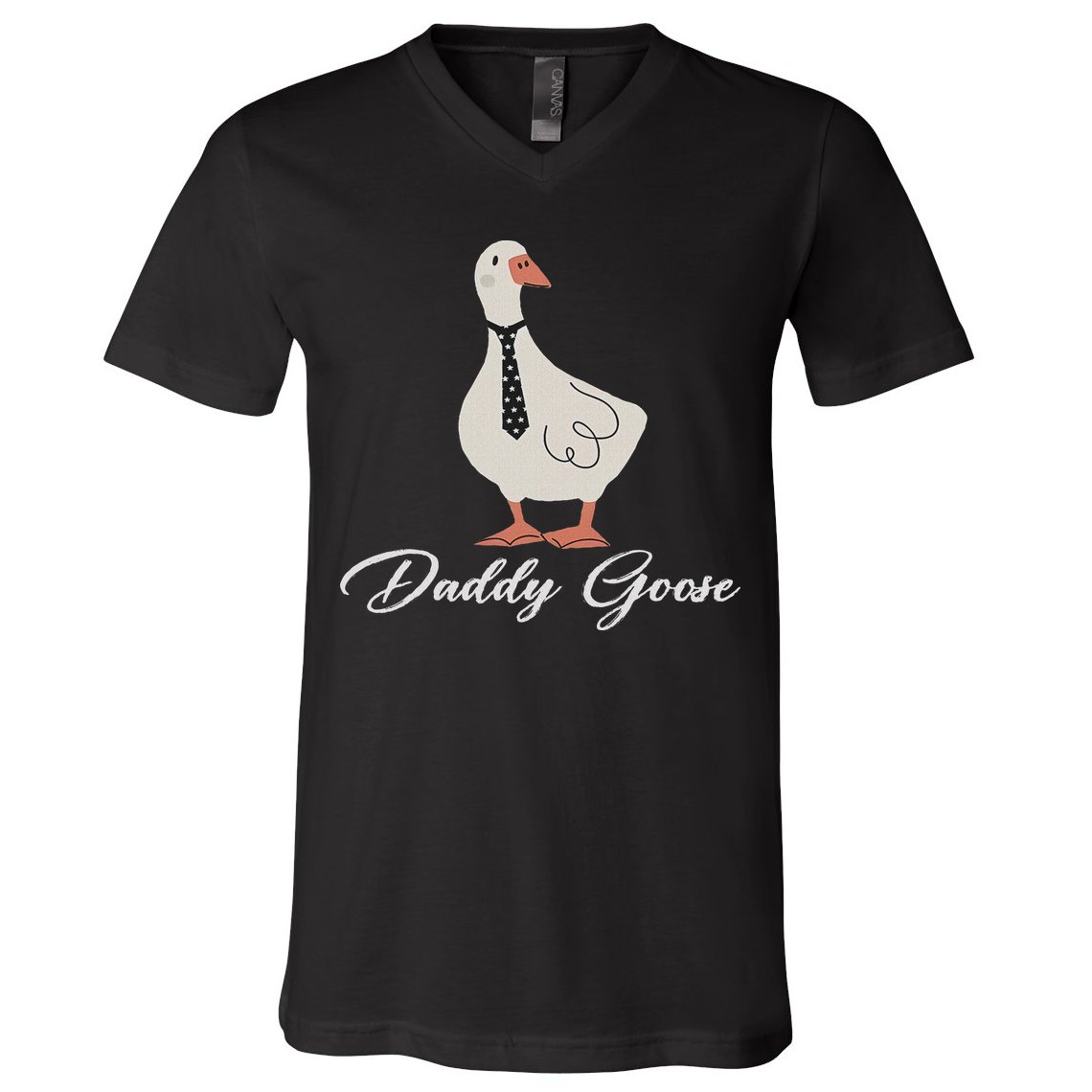 Silly Daddy Goose And Silly Mama Goose Matching Goose Family V-Neck T-Shirt