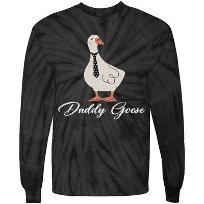 Silly Daddy Goose And Silly Mama Goose Matching Goose Family Tie-Dye Long Sleeve Shirt