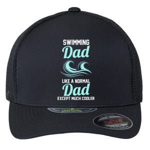 Swimming Dad Gift Flexfit Unipanel Trucker Cap