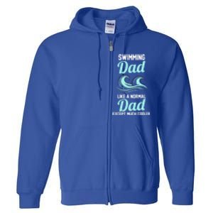 Swimming Dad Gift Full Zip Hoodie