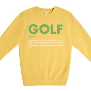 Sport Definition Golf Great Gift Premium Crewneck Sweatshirt