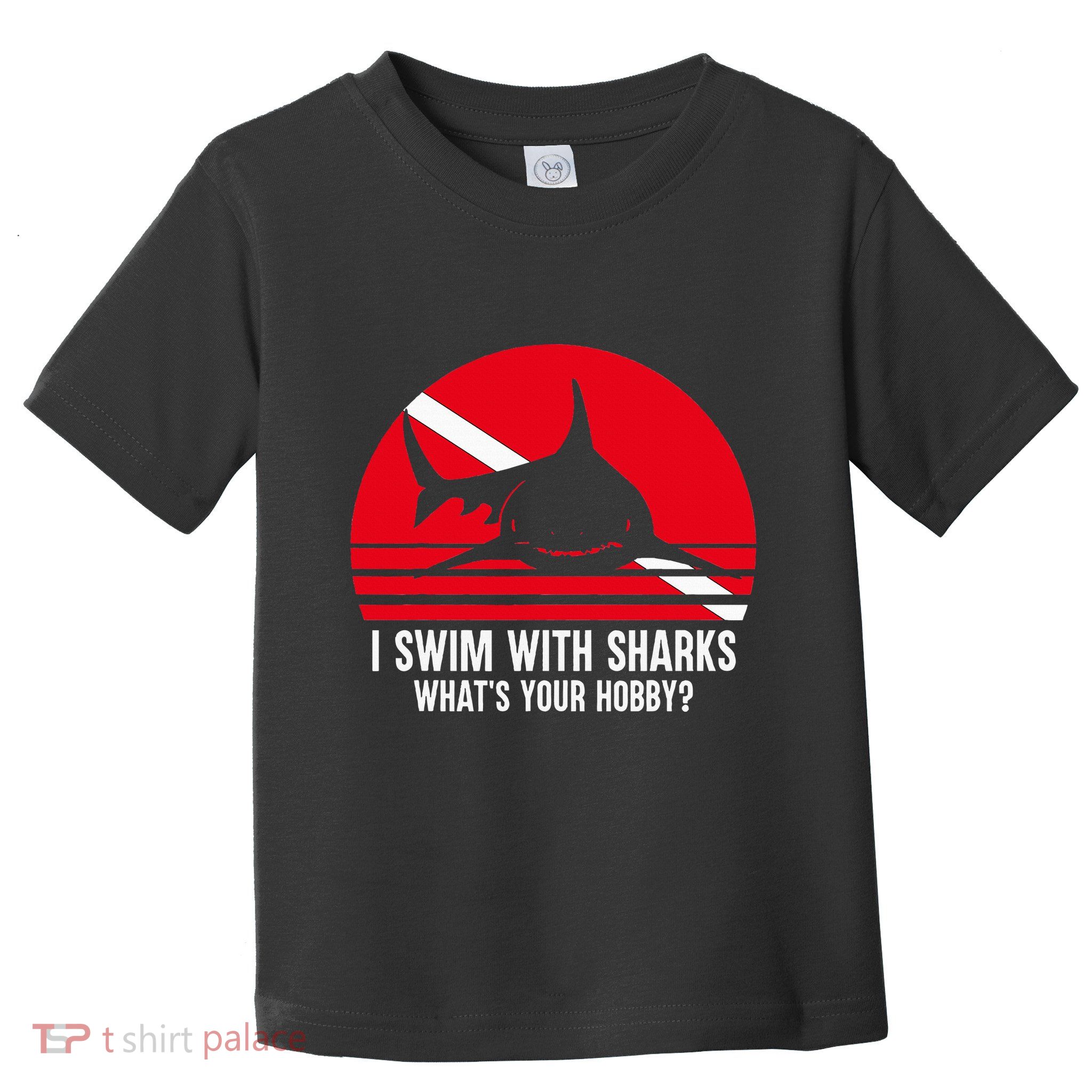 Scuba Diver Gift Shark Ocean Vintage Scuba Diving Flag Toddler T-Shirt