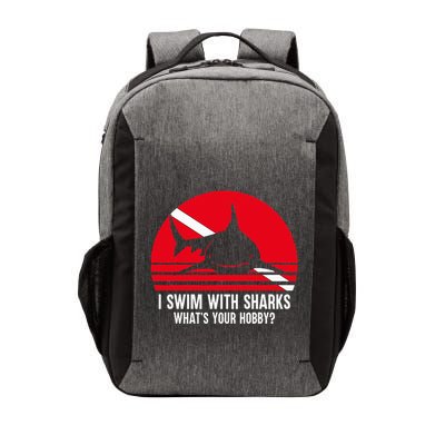 Scuba Diver Gift Shark Ocean Vintage Scuba Diving Flag Vector Backpack