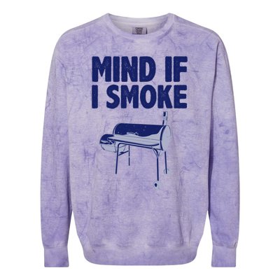 Smoking Dad Grilling Meat Bbq Smoker Food Griller Gift Colorblast Crewneck Sweatshirt