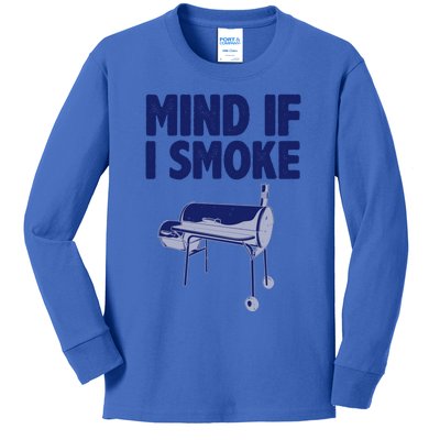 Smoking Dad Grilling Meat Bbq Smoker Food Griller Gift Kids Long Sleeve Shirt