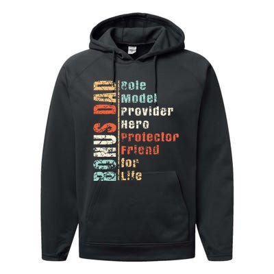 Step Dad Gift Best Bonus Dad Ever For Stepdad Performance Fleece Hoodie