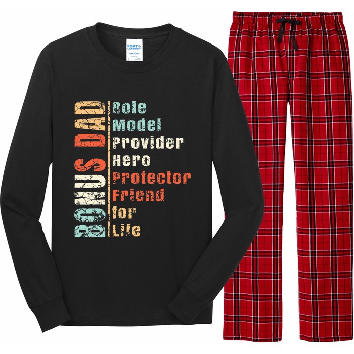 Step Dad Gift Best Bonus Dad Ever For Stepdad Long Sleeve Pajama Set