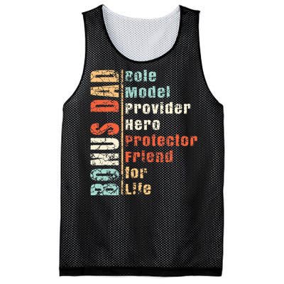 Step Dad Gift Best Bonus Dad Ever For Stepdad Mesh Reversible Basketball Jersey Tank