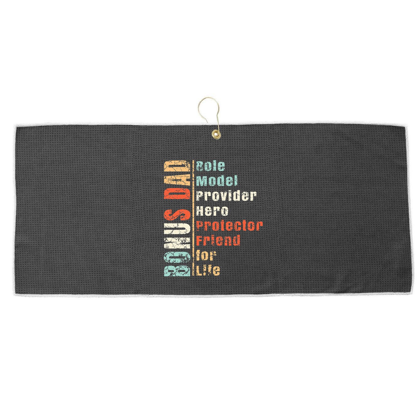 Step Dad Gift Best Bonus Dad Ever For Stepdad Large Microfiber Waffle Golf Towel