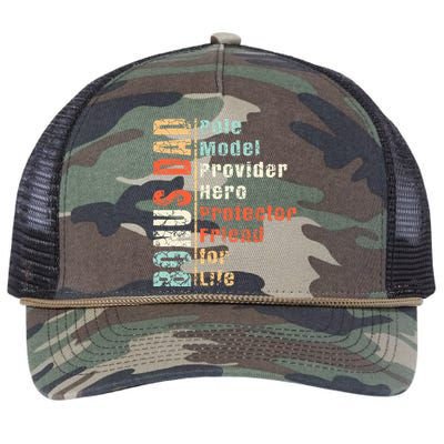 Step Dad Gift Best Bonus Dad Ever For Stepdad Retro Rope Trucker Hat Cap