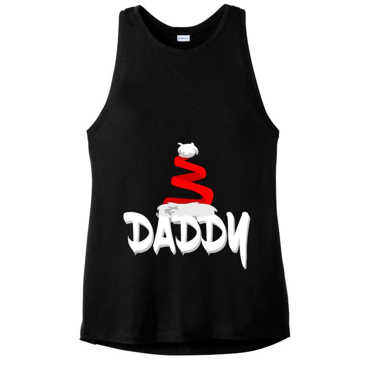 Santa Dad Gift Xmas Pajamas Pj Daddy Christmas Gift Ladies PosiCharge Tri-Blend Wicking Tank