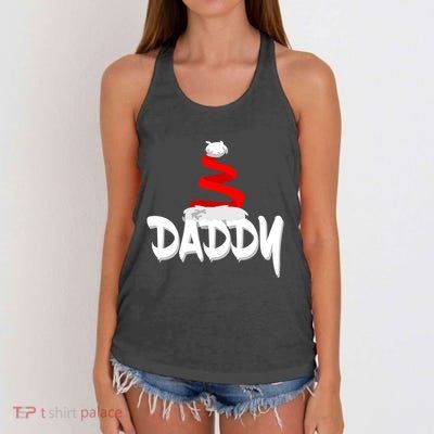 Santa Dad Gift Xmas Pajamas Pj Daddy Christmas Gift Women's Knotted Racerback Tank