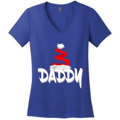 Santa Dad Gift Xmas Pajamas Pj Daddy Christmas Gift Women's V-Neck T-Shirt
