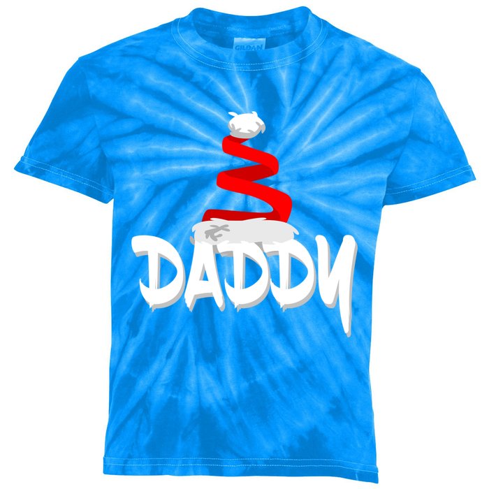 Santa Dad Gift Xmas Pajamas Pj Daddy Christmas Gift Kids Tie-Dye T-Shirt