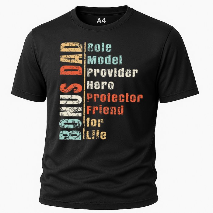 Step Dad Gift Best Bonus Dad Ever For Stepdad Cooling Performance Crew T-Shirt