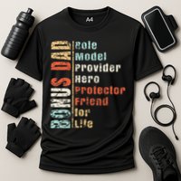 Step Dad Gift Best Bonus Dad Ever For Stepdad Cooling Performance Crew T-Shirt