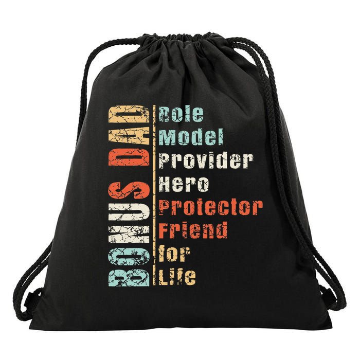 Step Dad Gift Best Bonus Dad Ever For Stepdad Drawstring Bag