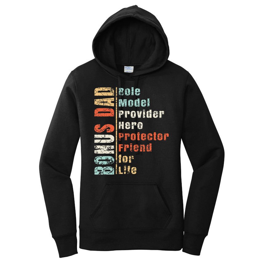 Step Dad Gift Best Bonus Dad Ever For Stepdad Women's Pullover Hoodie