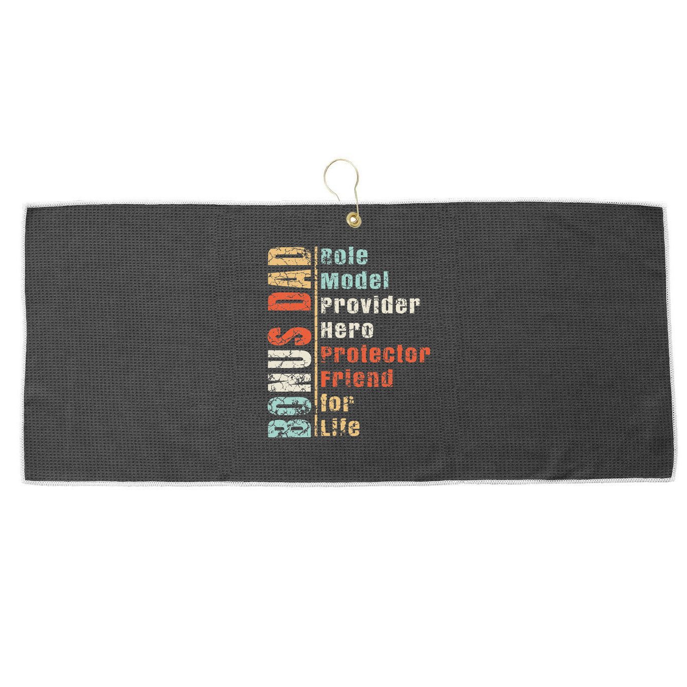 Step Dad Gift Best Bonus Dad Ever For Stepdad Large Microfiber Waffle Golf Towel