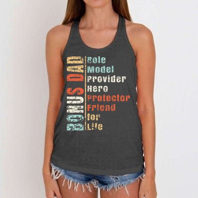 Step Dad Gift Best Bonus Dad Ever For Stepdad Women's Knotted Racerback Tank