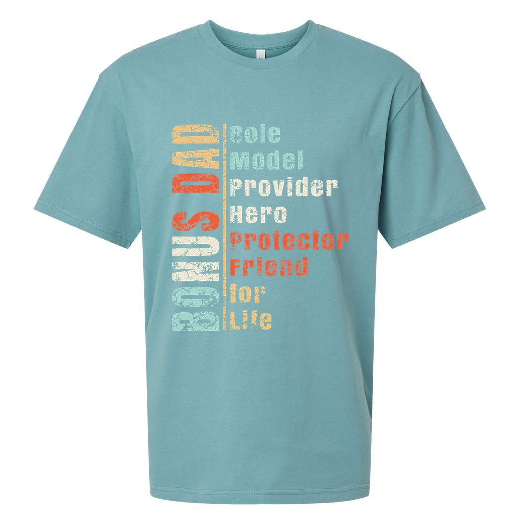 Step Dad Gift Best Bonus Dad Ever For Stepdad Sueded Cloud Jersey T-Shirt
