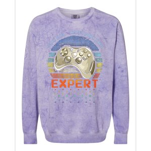 Social Distancing Gaming Expert Video Gamer Colorblast Crewneck Sweatshirt