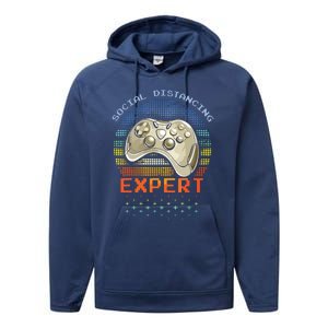 Social Distancing Gaming Expert Video Gamer Performance Fleece Hoodie