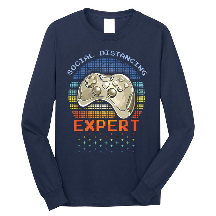 Social Distancing Gaming Expert Video Gamer Long Sleeve Shirt