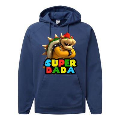 Super Dada Gamer Logo Performance Fleece Hoodie