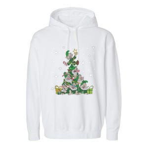 Seven Dwarfs Group Tree Christmas Garment-Dyed Fleece Hoodie