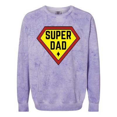 Super Dad Gamer Funny FatherS Day Colorblast Crewneck Sweatshirt