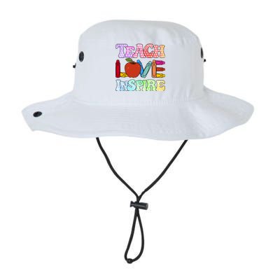 Teach Love Inspire Teacher life Crayon 100 days of school Legacy Cool Fit Booney Bucket Hat