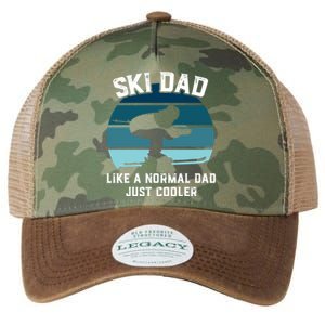 Ski Dad Gift Funny Skiing Like A Normal Dad Cooler Gift Legacy Tie Dye Trucker Hat