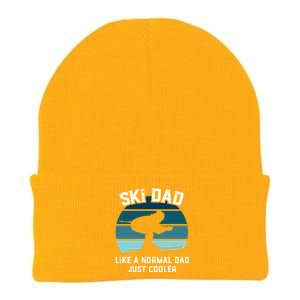 Ski Dad Gift Funny Skiing Like A Normal Dad Cooler Gift Knit Cap Winter Beanie