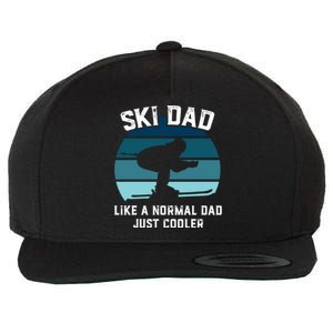 Ski Dad Gift Funny Skiing Like A Normal Dad Cooler Gift Wool Snapback Cap