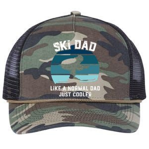 Ski Dad Gift Funny Skiing Like A Normal Dad Cooler Gift Retro Rope Trucker Hat Cap