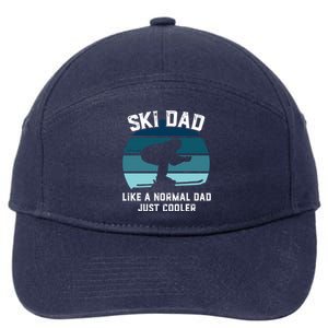 Ski Dad Gift Funny Skiing Like A Normal Dad Cooler Gift 7-Panel Snapback Hat