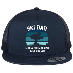 Ski Dad Gift Funny Skiing Like A Normal Dad Cooler Gift Flat Bill Trucker Hat