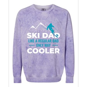 Ski Dad Gift Colorblast Crewneck Sweatshirt