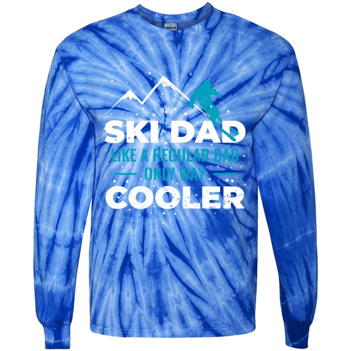 Ski Dad Gift Tie-Dye Long Sleeve Shirt