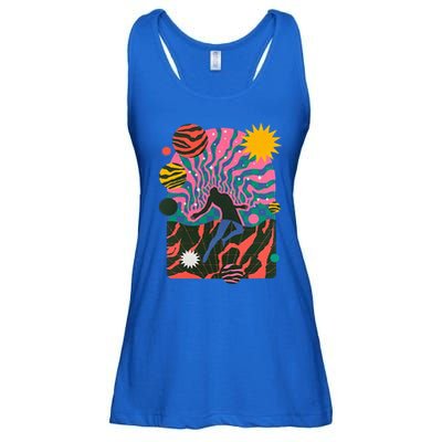 Soulisfree Dystopia Galaxy The Spiritual World Planets Man Ladies Essential Flowy Tank