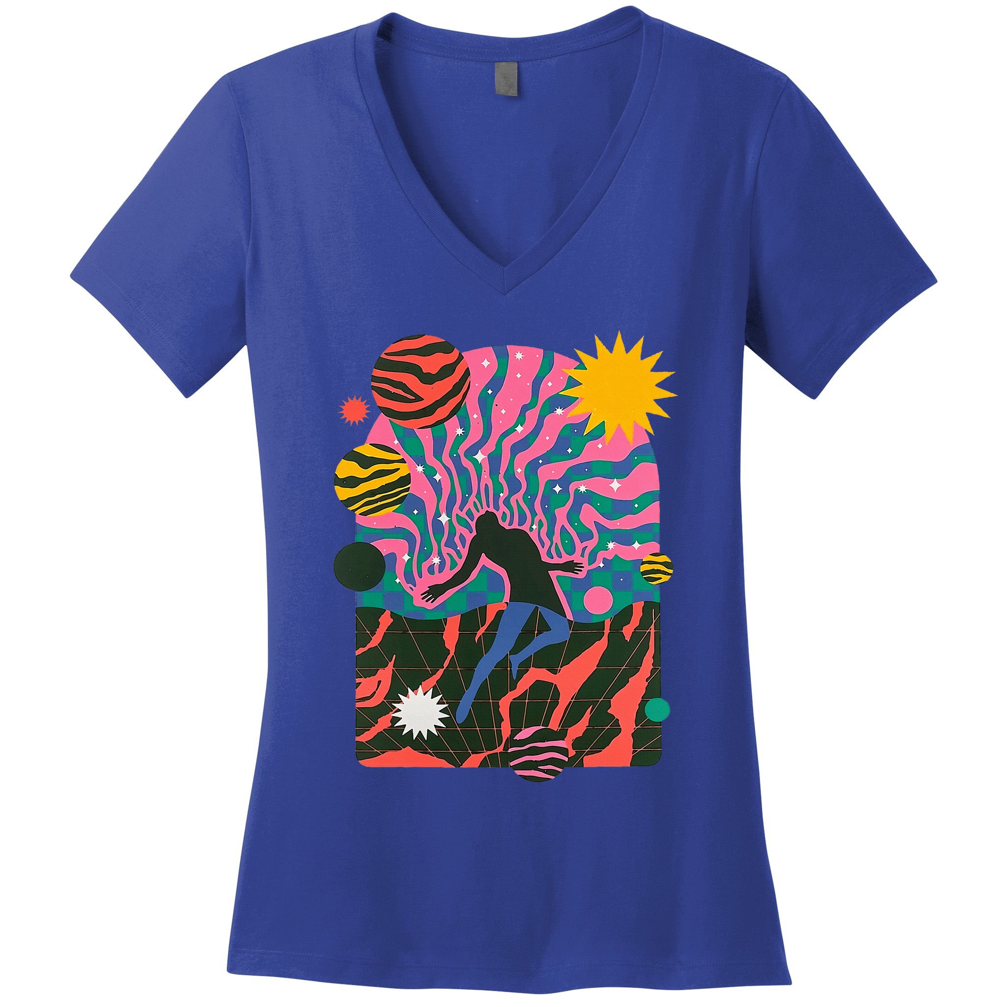 Soulisfree Dystopia Galaxy The Spiritual World Planets Man Women's V-Neck T-Shirt