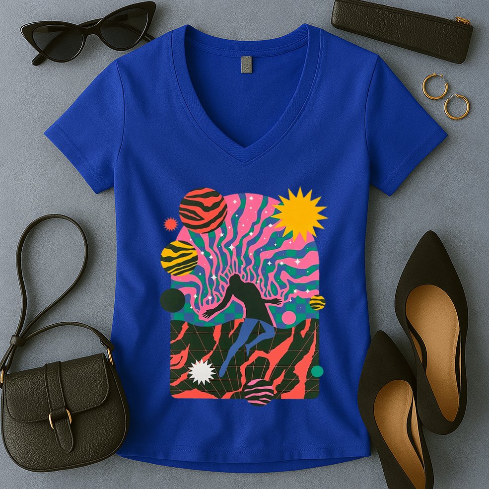 Soulisfree Dystopia Galaxy The Spiritual World Planets Man Women's V-Neck T-Shirt