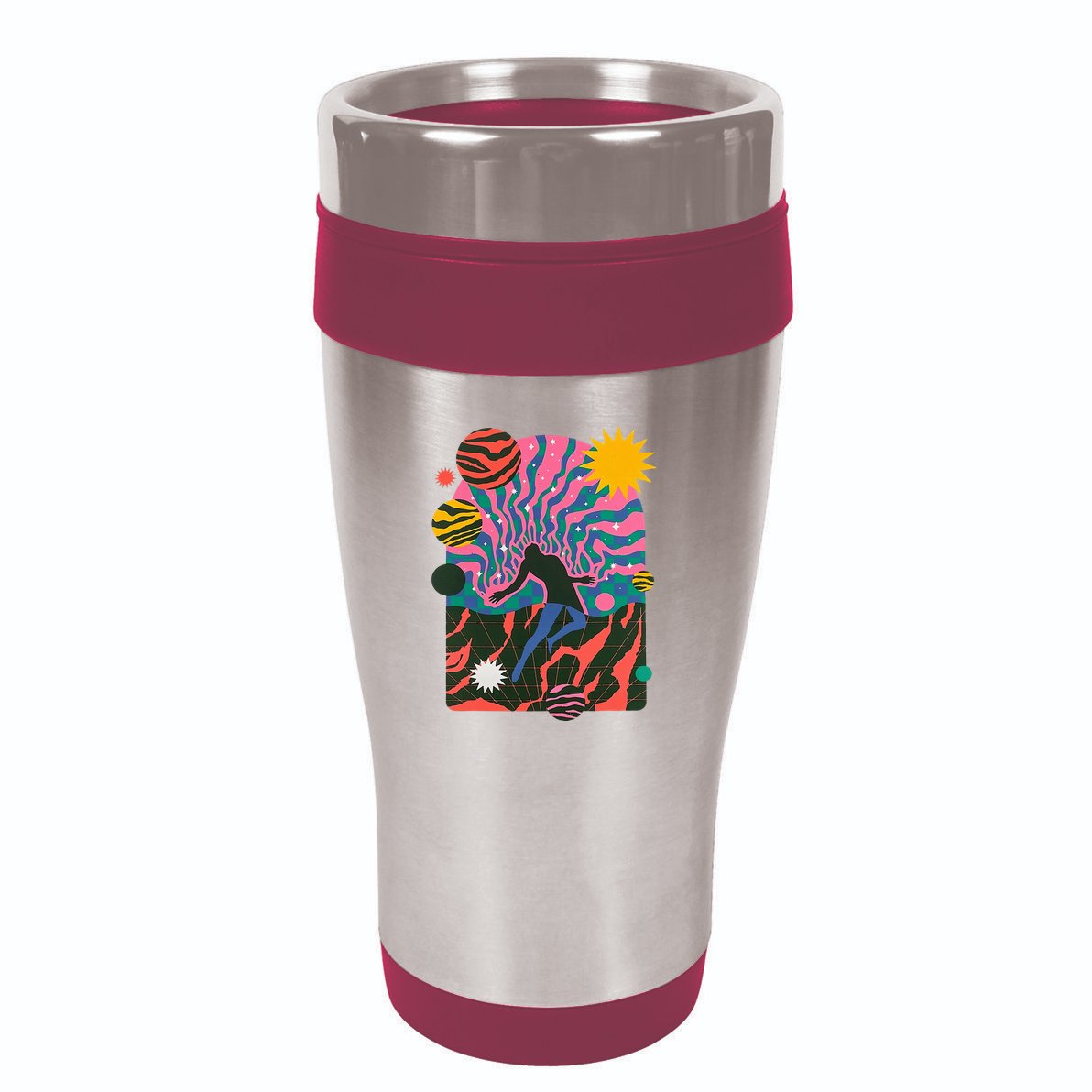 Soulisfree Dystopia Galaxy The Spiritual World Planets Man 16oz Travel Tumbler