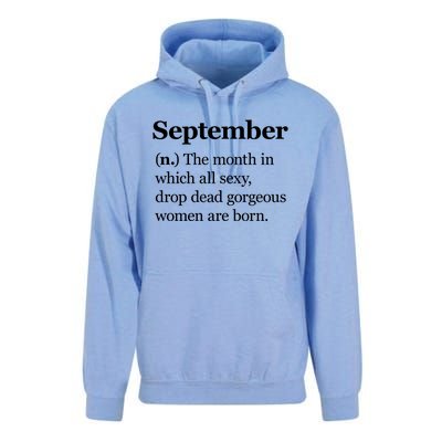 September Definition Gift Born In September Gift Unisex Surf Hoodie