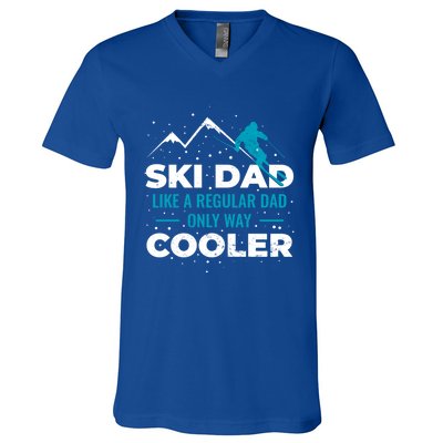 Ski Dad Gift V-Neck T-Shirt