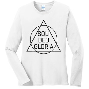 Soli Deo Gloria Five Solas Reformed Theology Ladies Long Sleeve Shirt