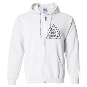 Soli Deo Gloria Five Solas Reformed Theology Full Zip Hoodie