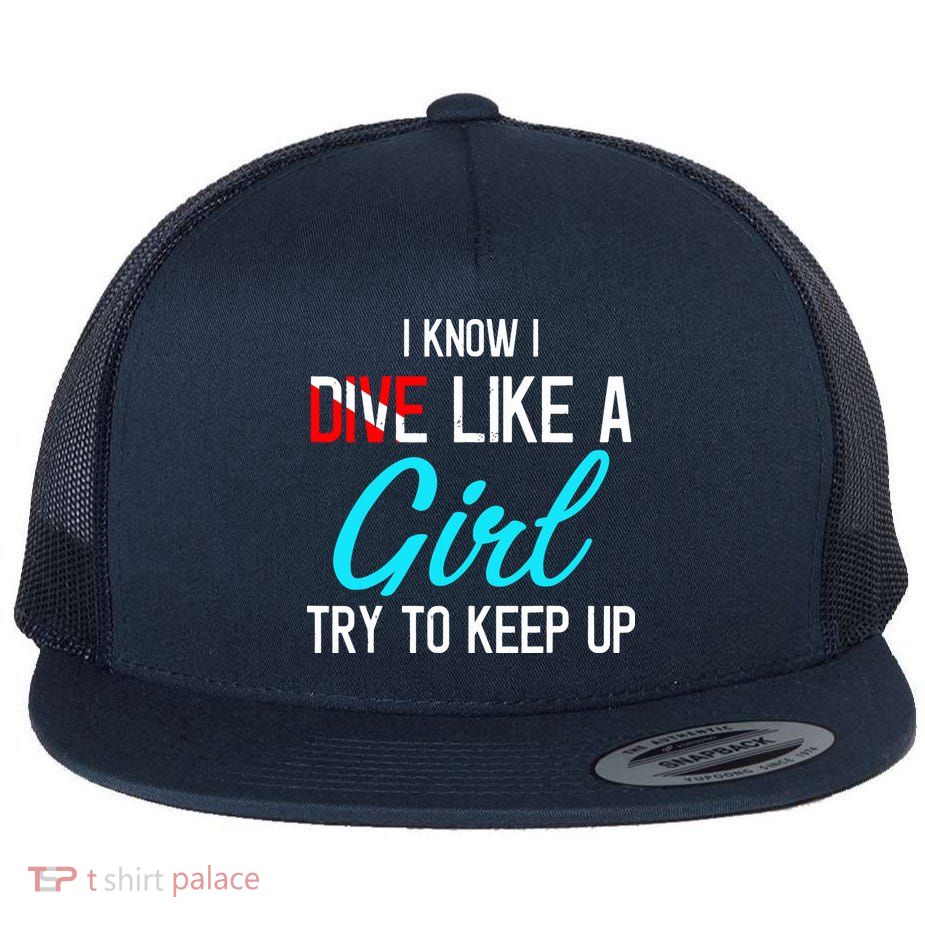 Scuba Diving Gifts For Scuba Divers Scuba Flat Bill Trucker Hat